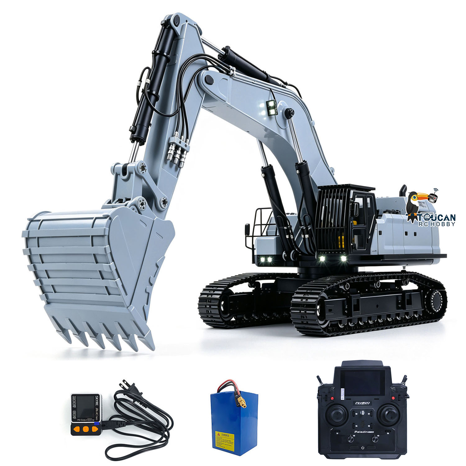 Rc Hobby Excavator - Радиоуправляемый гидравлический экскаватор 1/12395F, металлическая модель