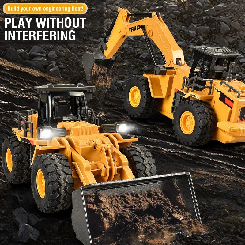 Rc Hobby Excavator - 9-канальный радиоуправляемый экскаватор, самосвал, бульдозер из