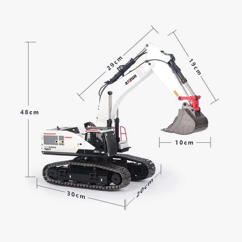 Rc Hobby Excavator - Радиоуправляемый экскаватор 1/14 HUINA, металлический грузовик,