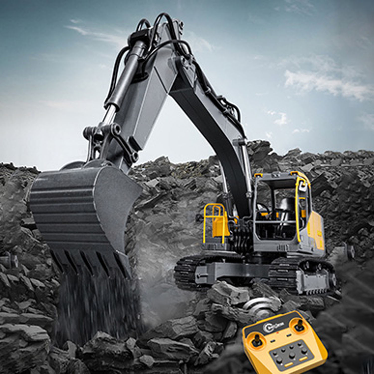 Rc Hobby Excavator - 1/16 DoubleE E598 003 Электрический подъемный