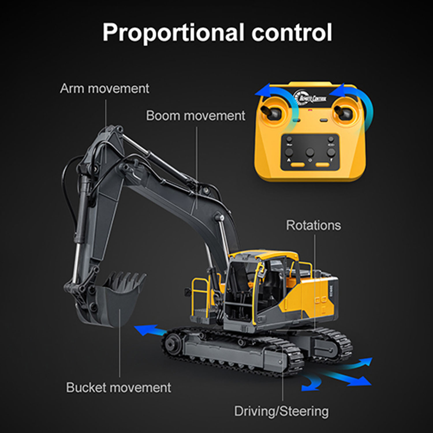 1/16 DoubleE E598 003 Электрич – обзор и цена Rc Hobby Excavator